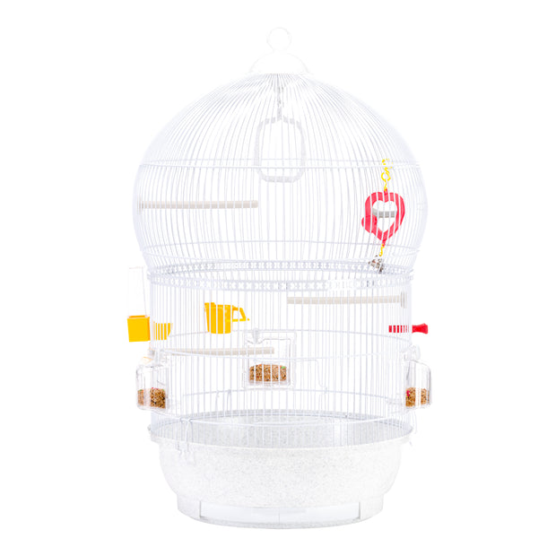 BALI 中号圆形鸟笼白色