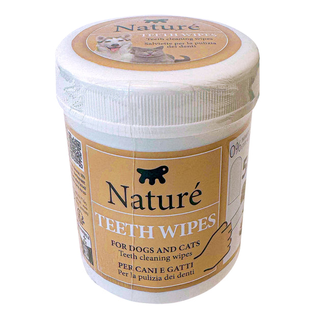 TOALHETES DENTÁRIAS DESCARTÁVEIS NATURÉ - PARA CÃES E GATOS (x50)