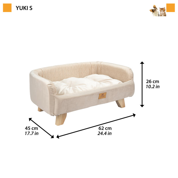 YUKI Cama de madera para perros y gatos