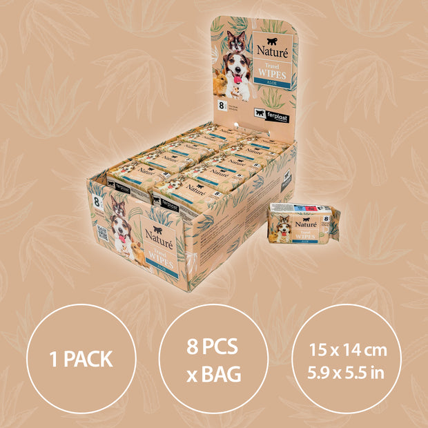 КАРМАННЫЕ САЛФЕТКИ NATURÉ TRAVEL WIPES (x8)