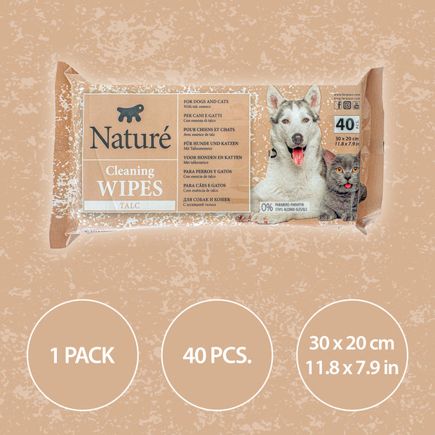 NATURÉ СЛОЙНЫЕ САЛФЕТКИ С ТАЛКОМ (X40)