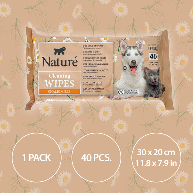NATURÉ СЛОЙНЫЕ САЛФЕТКИ С РОМАШКОЙ (X40)