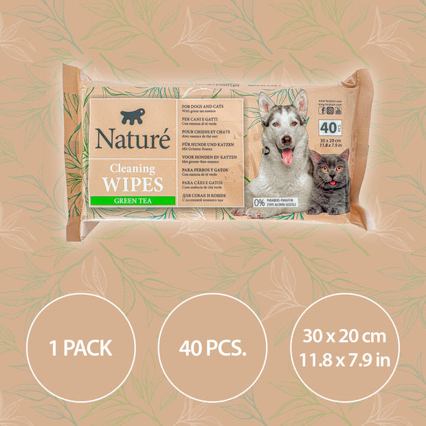 NATURÉ TOALHETES COM CHÁ VERDE (X40)