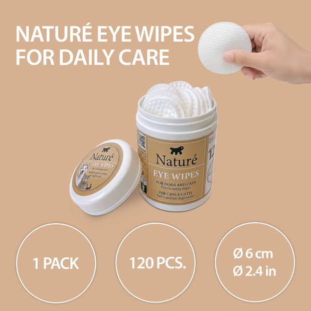 NATURÉ TOALHETES DE LIMPEZA PARA OS OLHOS –PARA CÃES E GATOS (x120)