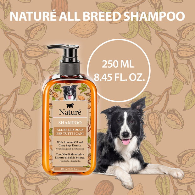 SHAMPOO PARA CÃES NATURÉ COM ÓLEO DE AMÊNDOAS