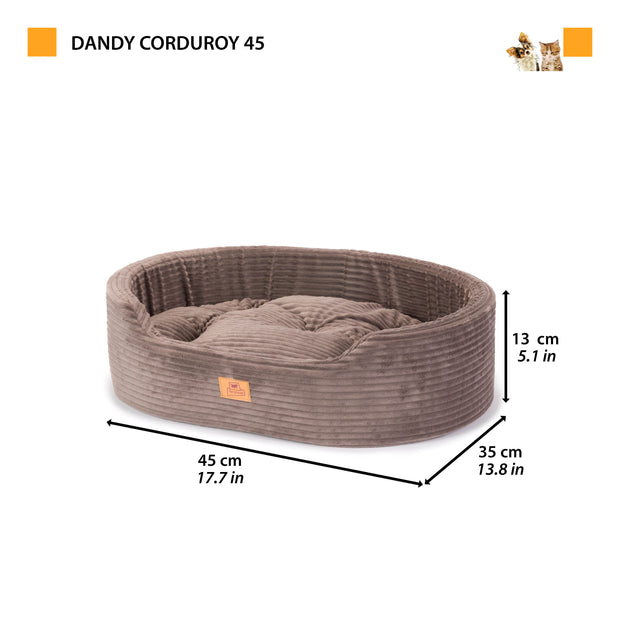 DANDY CORDUROY Лежанка-диван с съёмной подушкой для собак и кошек