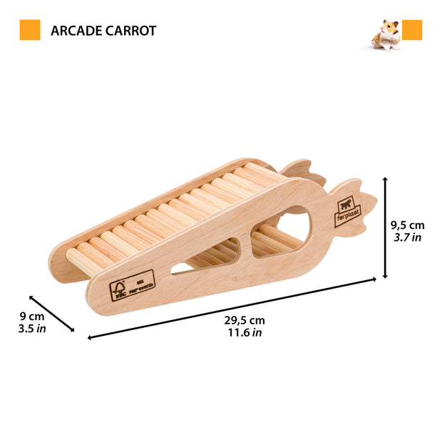 ARCADE CARROT Brinquedo de madeira para hamster