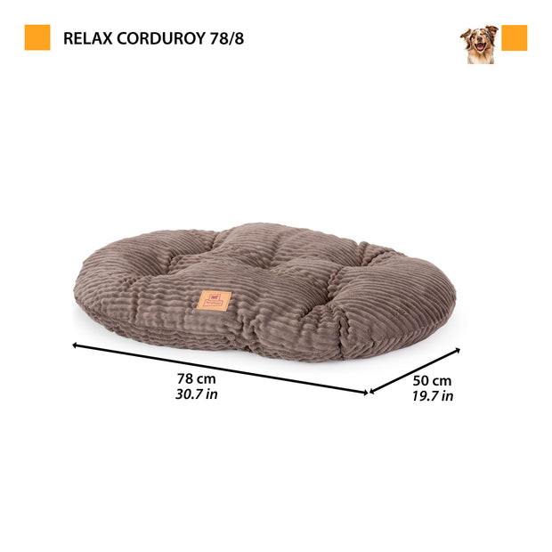 RELAX CORDUROY Almofada oval para cães e gatos