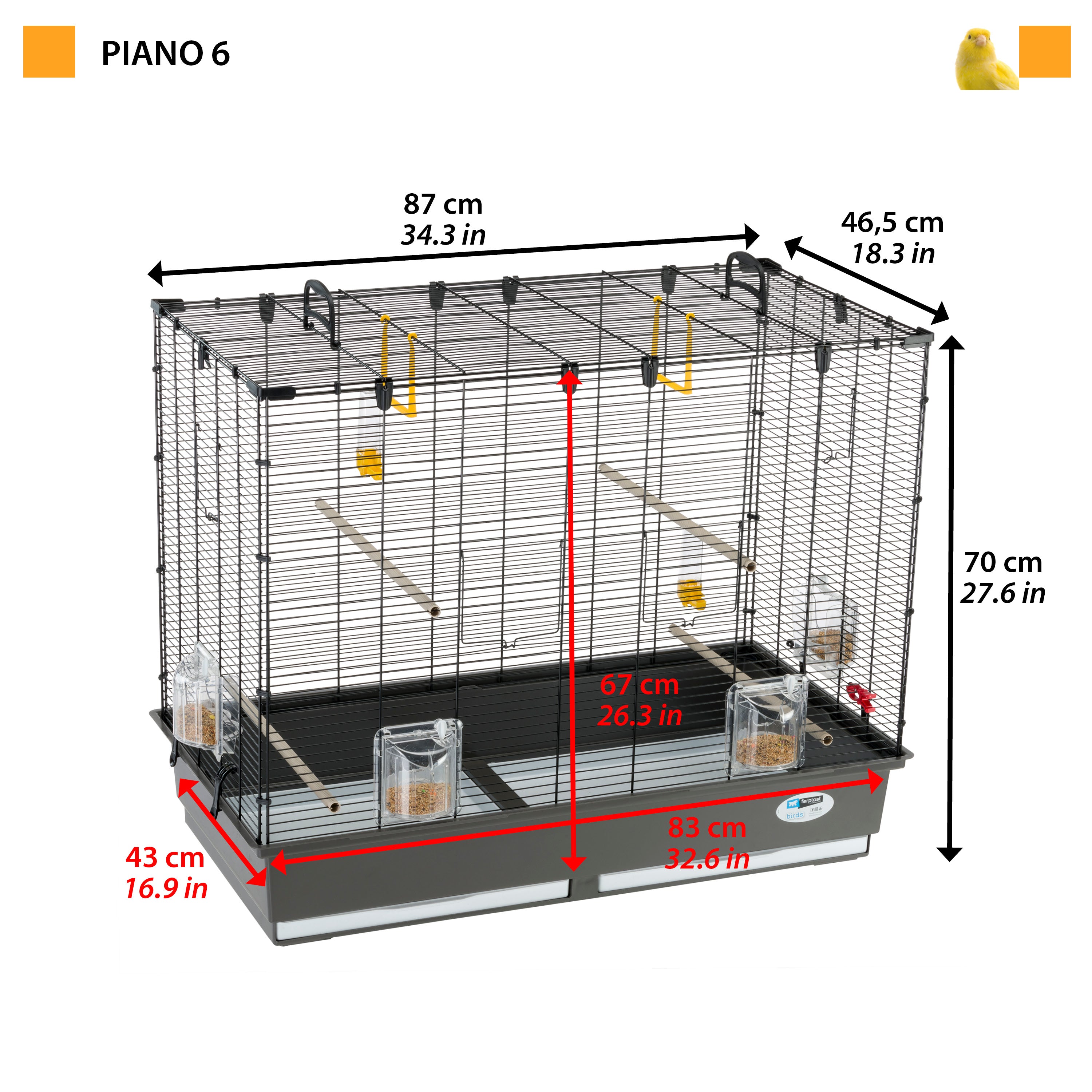 鳥籠　野鳥 PIANO 6鸟笼Ferplast | Ferplast International