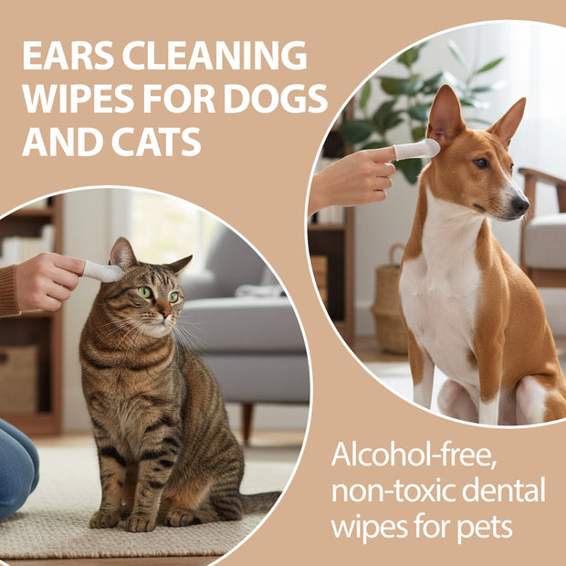 DEDALOS DESCARTÁVEIS PARA LIMPEZA DAS ORELHAS DE CÃES E GATOS (X50) – NATURÉ