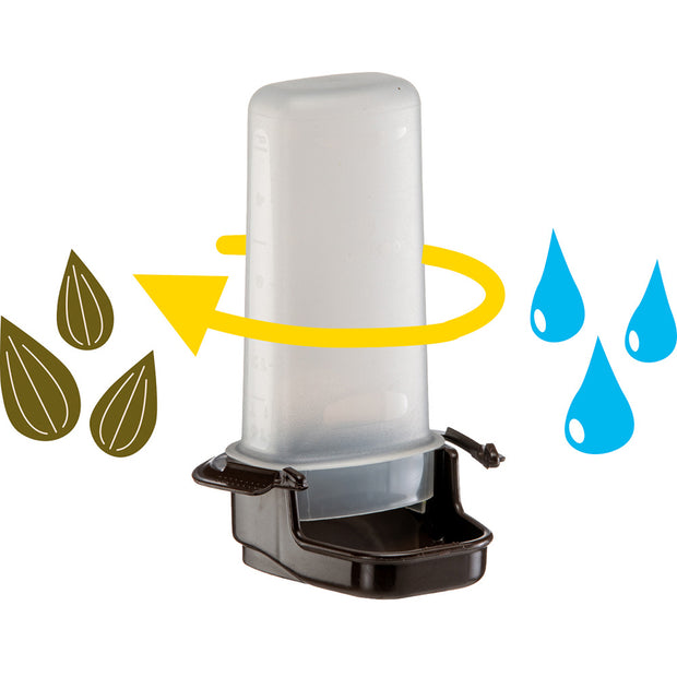 Dispensador de água ou alimento para hamsters e aves