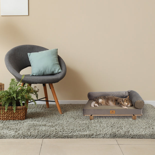 HARU Cama de madera para perros y gatos