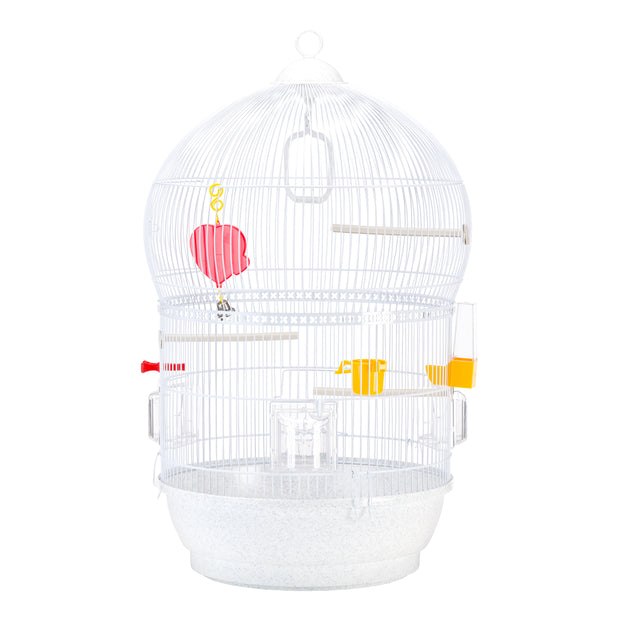 BALI 中号圆形鸟笼白色