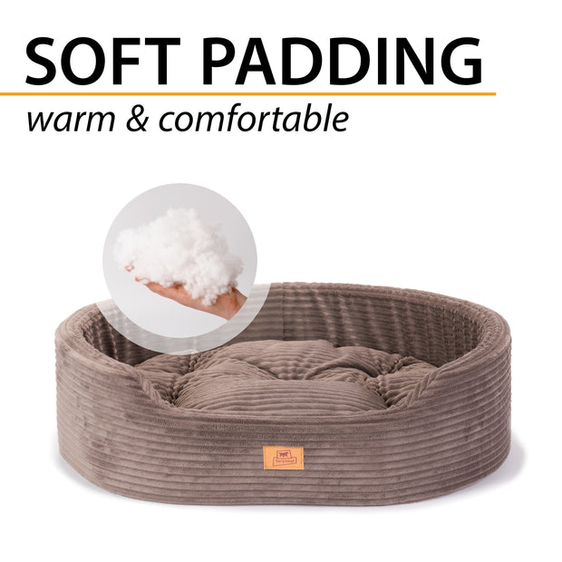 DANDY CORDUROY Cama tipo sofá com almofada removível para cães e gatos