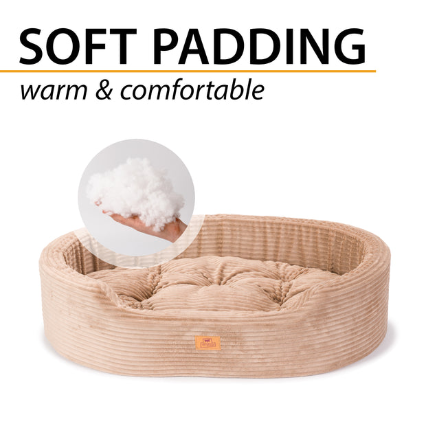 DANDY CORDUROY Cama tipo sofá com almofada removível para cães e gatos