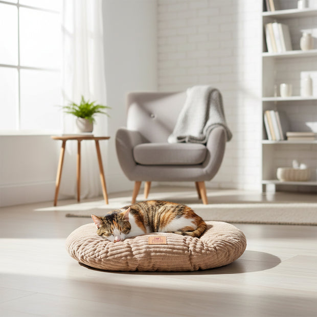 RELAX CORDUROY Almofada oval para cães e gatos