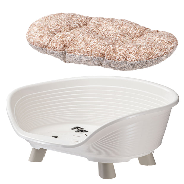 带 THRONE 坐垫的塑料婴儿床