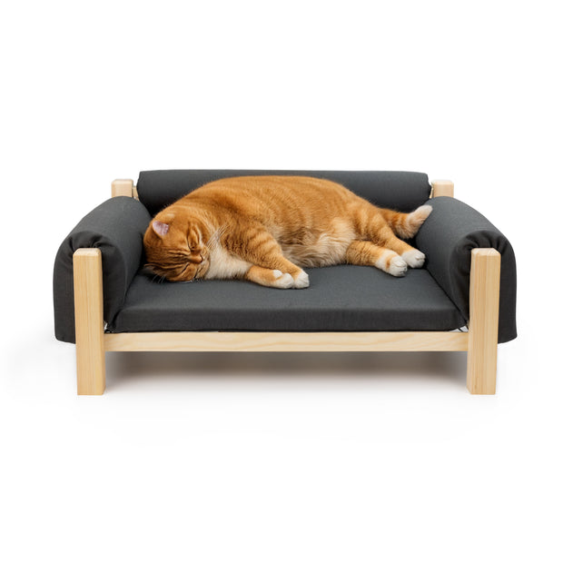 MIZU Cama de madera para perros y gatos