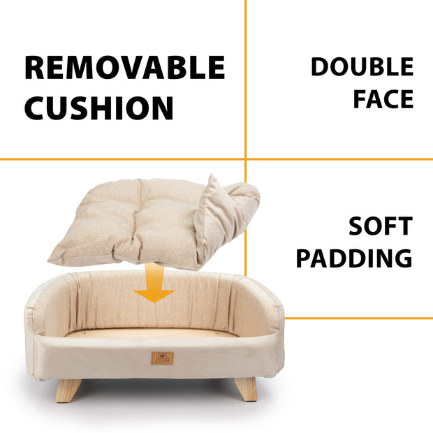 YUKI Cama de madeira para cães e gatos