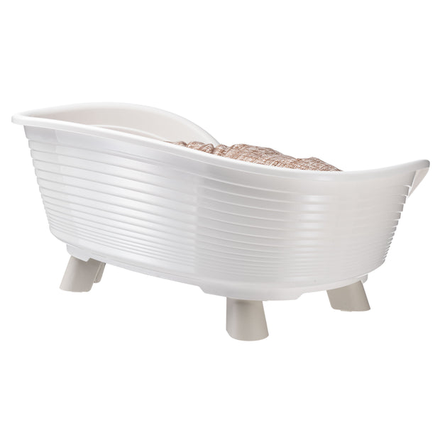 带 THRONE 坐垫的塑料婴儿床
