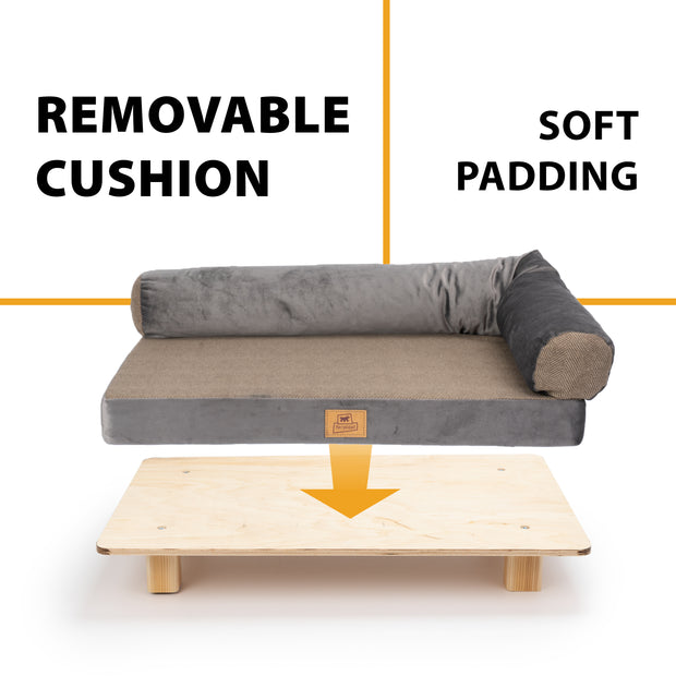 HARU Cama de madeira para cães e gatos