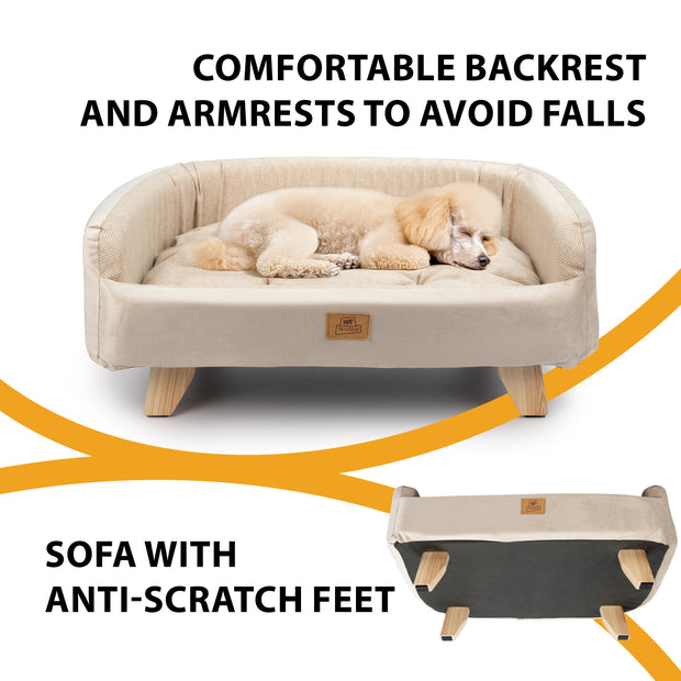 YUKI Cama de madera para perros y gatos