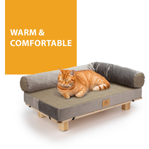 HARU Cama de madeira para cães e gatos