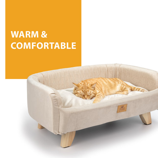 YUKI Cama de madera para perros y gatos